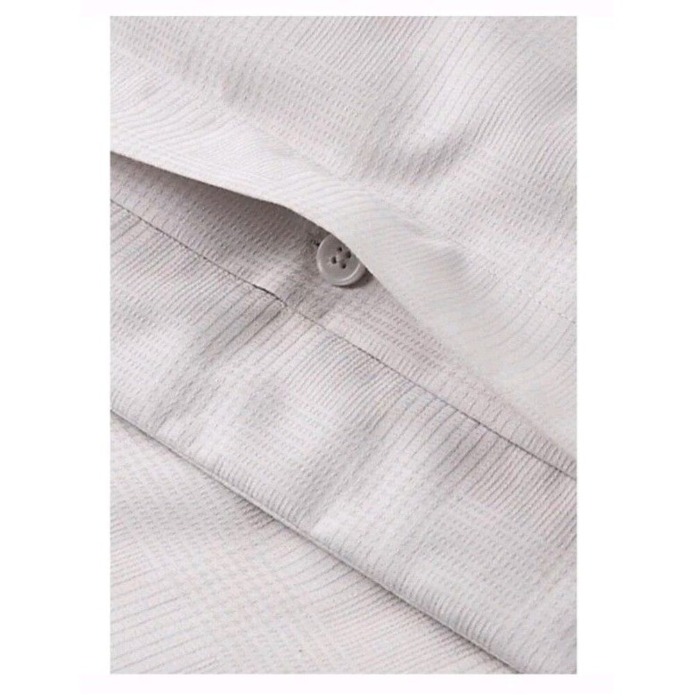 Ralph Lauren Org Cotton Lovan Jacquard Duvet Cover White Full/Queen $425 NWT